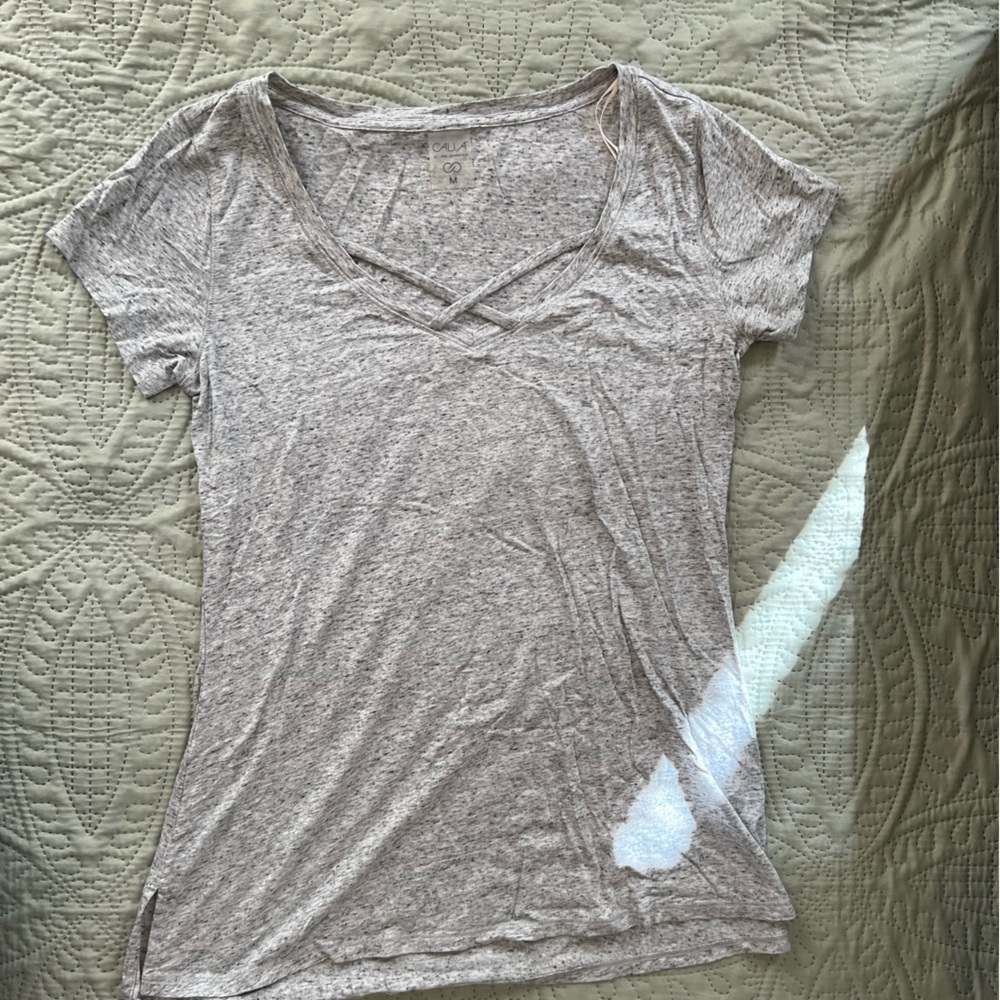 Grey Short Sleeve Calia Tee